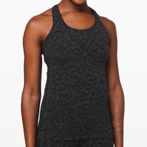 Lululemon Black Leopard Cool Racerback Tank